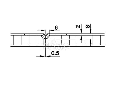 Folding table hinge brass matt