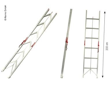 [44005] Ladder, foldable 2.1m with slip-resistant  treads