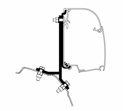 [426711] Adapter for Omnistor Awning 4200,Ford Trans./Tour.Cust.Minivan RHD
